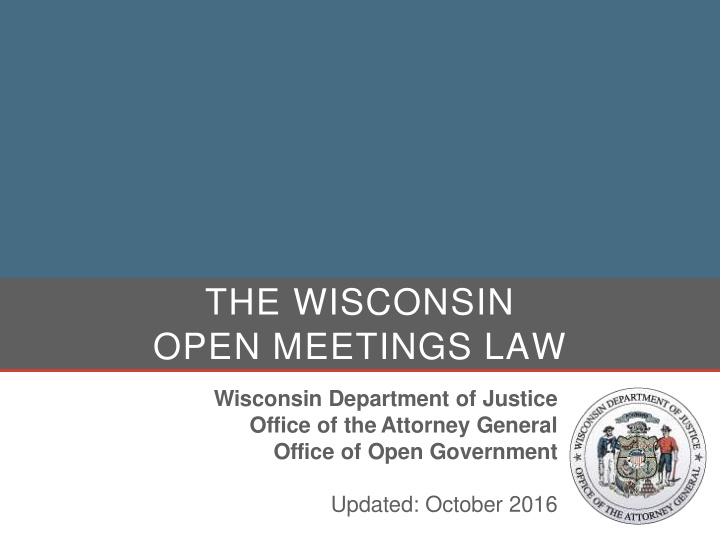 the wisconsin open meetings law