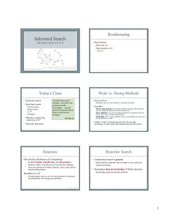 Heuristic Search  Heuristic Search  Romania: Arad  Bucharest (for example)  Romania: