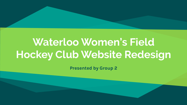 waterloo women s field hockey club website redesign