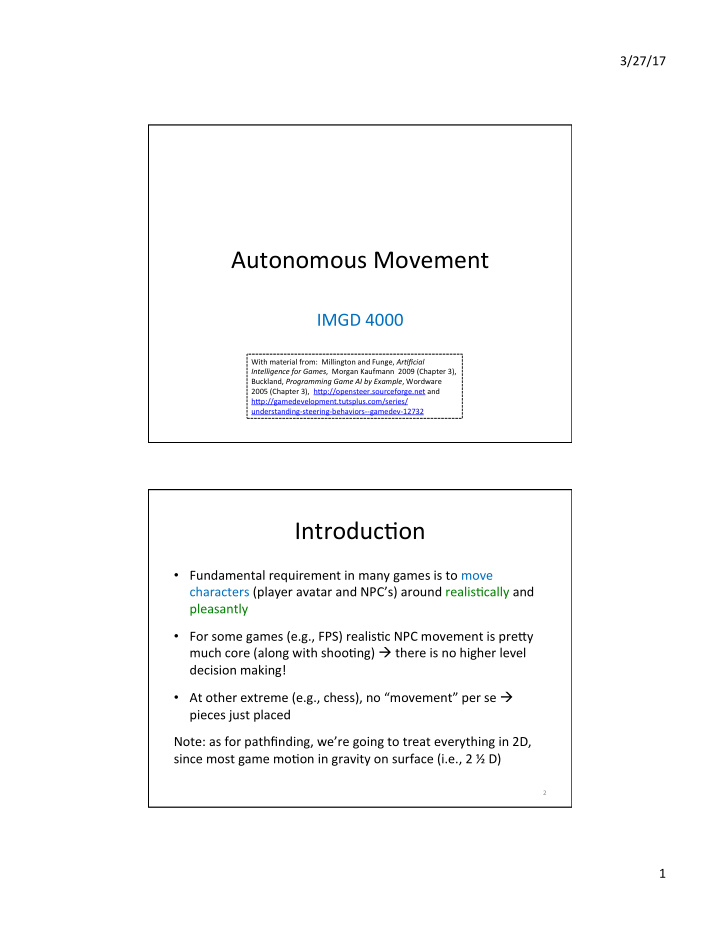autonomous movement