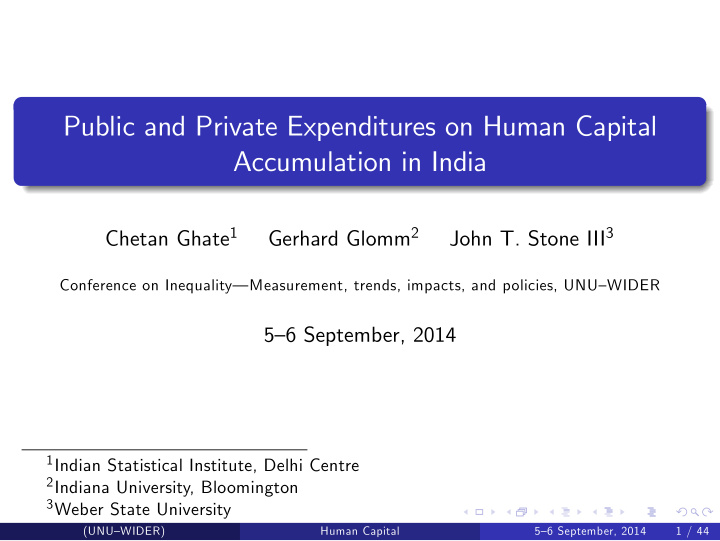public and private expenditures on human capital