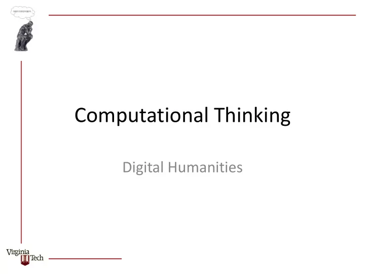 computational thinking