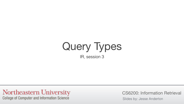 query types