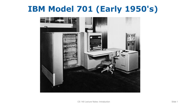 ibm model 701 early 1950 s