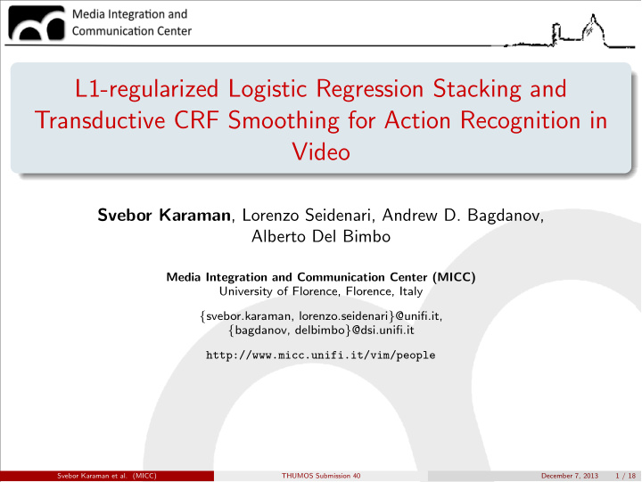l1 regularized logistic regression stacking and