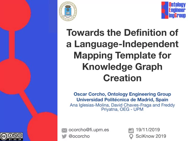 towards the definition of a language independent mapping