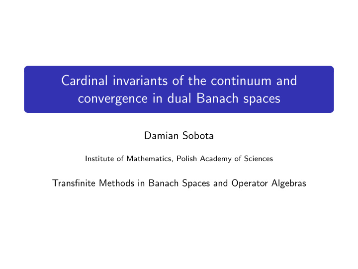 cardinal invariants of the continuum and convergence in
