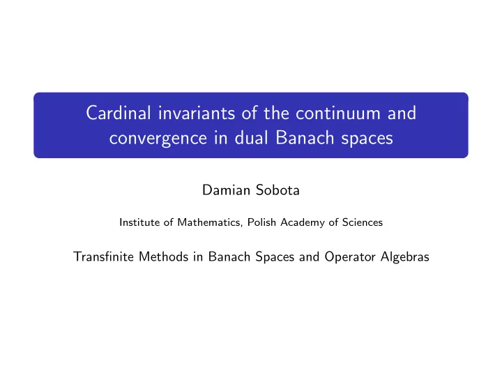 cardinal invariants of the continuum and convergence in