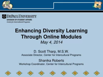 2  Center for Intercultural Programs  Mission Statement  Social Justice Programming Area  The