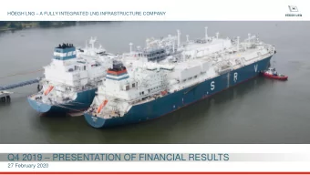 Q4 2019  PRESENTATION OF FINANCIAL RESULTS  27 February 2020  1  Forward looking statements