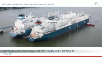 Q1 2020  PRESENTATION OF FINANCIAL RESULTS  28 May 2020  1  Forward looking statements  This