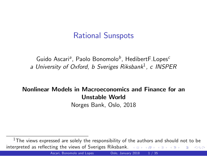 rational sunspots