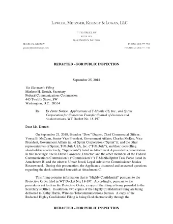 L AWLER , M ETZGER , K EENEY &amp; L OGAN , LLC  1717 K STREET, NW  SUITE 1075  WASHINGTON, D.C.