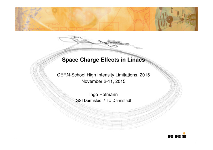 space charge effects in linacs