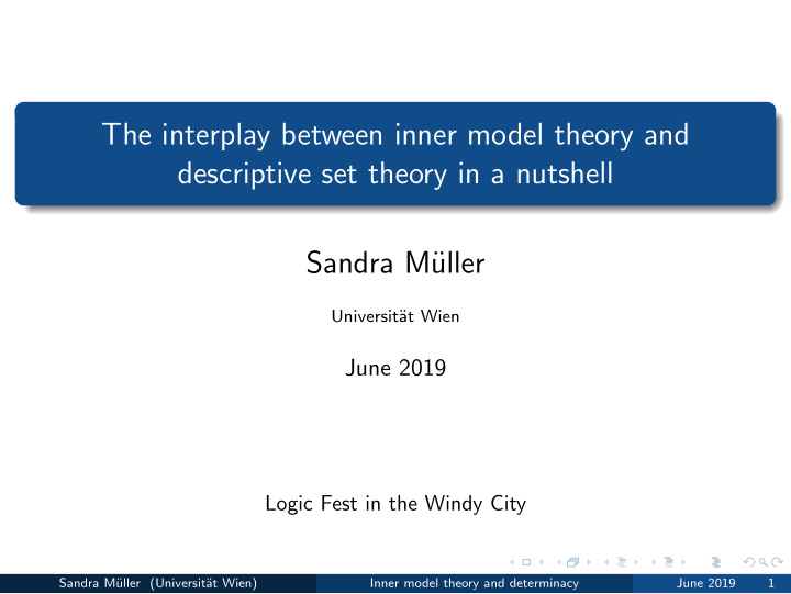 the interplay between inner model theory and descriptive