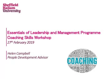 Housekeeping  Aims  To enable participants to understand what  coaching is  To establish the