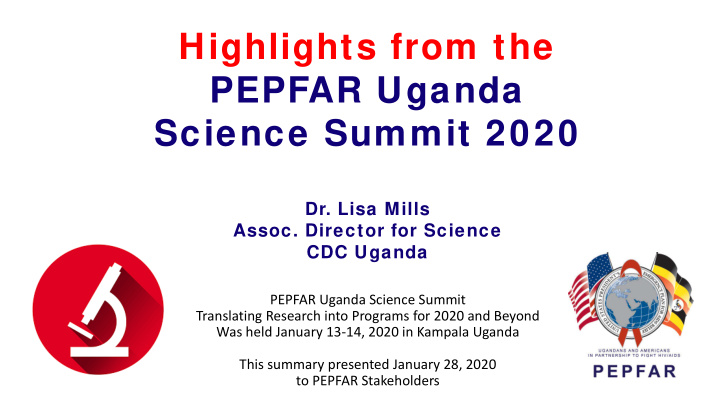 highlights from the pepfar uganda science summit 2020