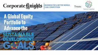 A Global Equity  Portfolio to  Advance the  THIS IS YOUR PRESENTATION TITLE  1. INTRODUCTION  THE