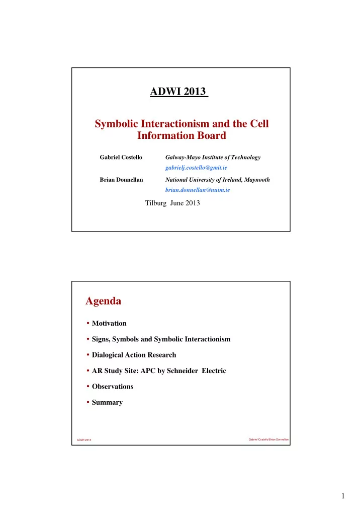 adwi 2013 symbolic interactionism and the cell
