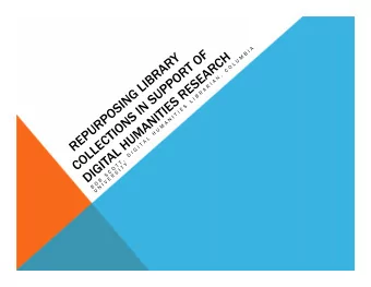 TRANSFORMATIVE TRAJECTORIES  Libraries from Repositories  to Workshops  Librarians from