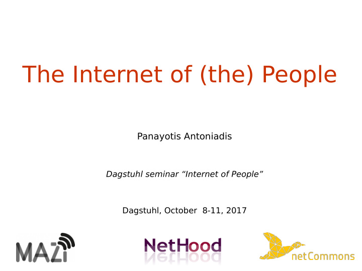 the internet of the people
