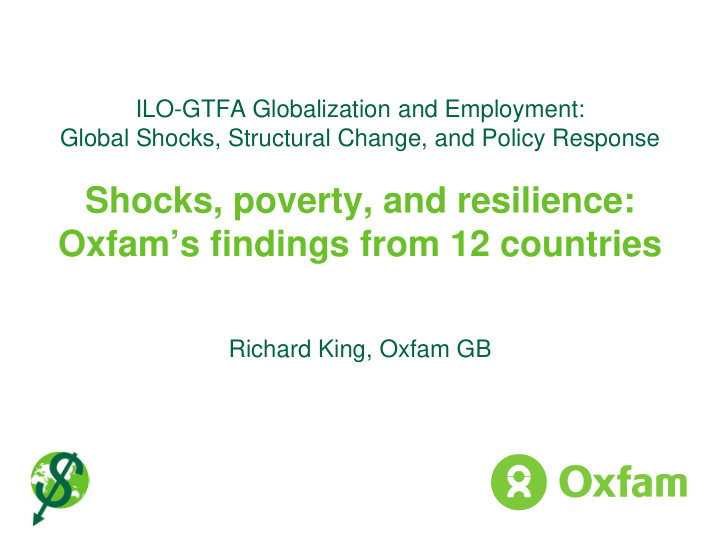 shocks poverty and resilience oxfam s findings from 12