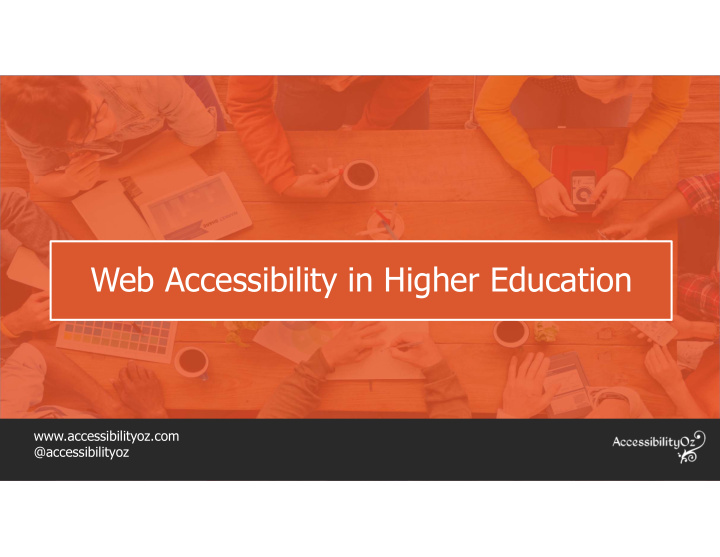 web accessibility in higher education
