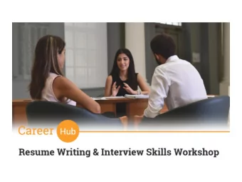 Agenda  Ag  Resume Writing Skills    Resume Basics    How to create a noticeable resume