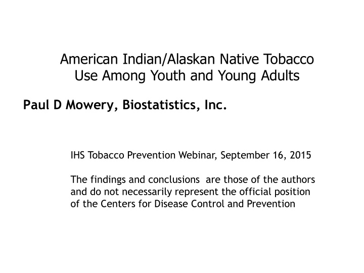 american indian alaskan native tobacco