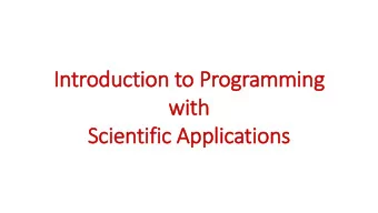 In  Introduction to Programming  with  Scientific Applications  Course evaluation 2018 Den