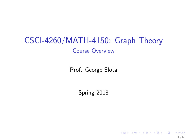 csci 4260 math 4150 graph theory