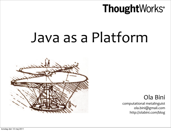 java as a platform