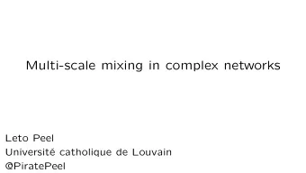 Mu  l  t  i  -  s  c  a  l  e  mi  x  i  n  g  i  n  c  o  mp  l  e  x  n  e  t  w  o  r  k  s  L