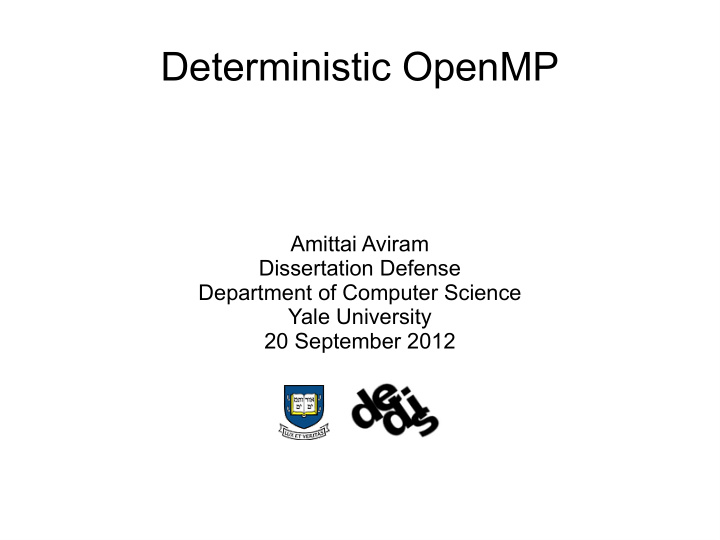 deterministic openmp