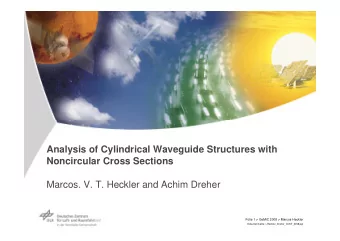 Analysis of Cylindrical Waveguide Structures with  Noncircular Cross Sections  Marcos. V. T.