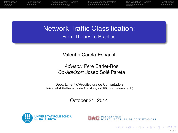 network traffic classification