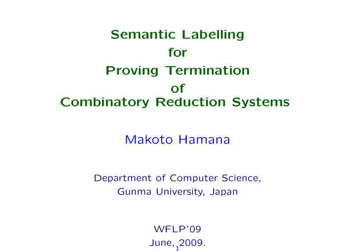 semantic labelling for proving termination of combinatory