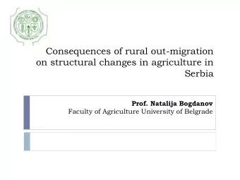 Serbia  Prof. Natalija Bogdanov  Faculty of Agriculture University of Belgrade  Serbia - Diversity