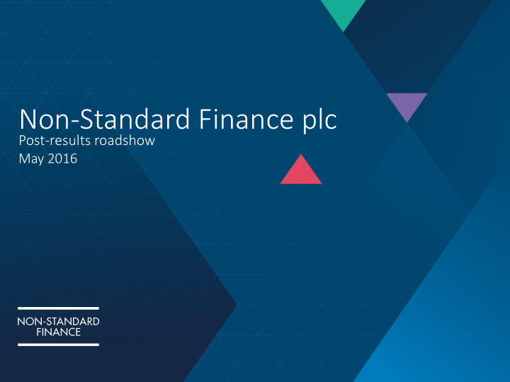 non standard finance plc
