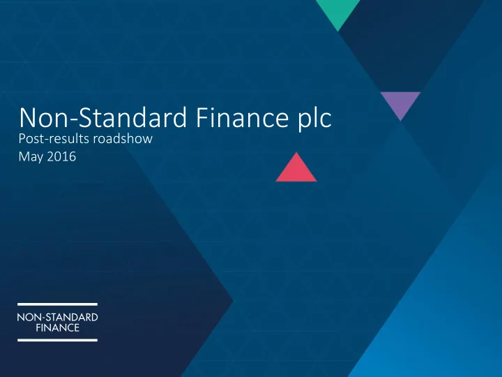non standard finance plc