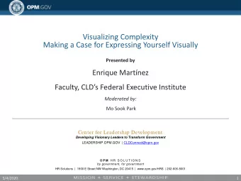 Visualizing Complexity  Making a Case for Expressing Yourself Visually  Presented by  Enrique