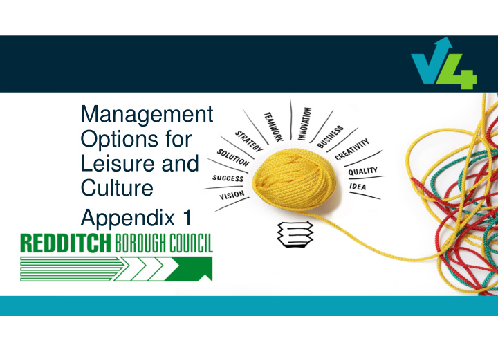 management options for leisure and culture appendix 1