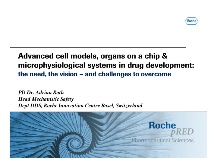 advanced cell models organs on a chip amp
