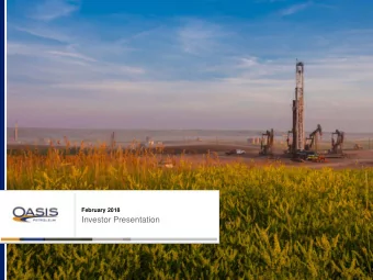 Investor Presentation  Forward-Looking / Cautionary Statements  Forward-Looking Statements