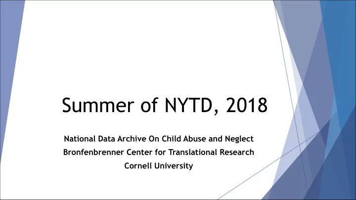 summer of nytd 2018
