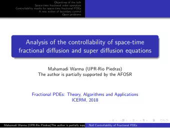 Analysis of the controllability of space-time  fractional diffusion and super diffusion equations