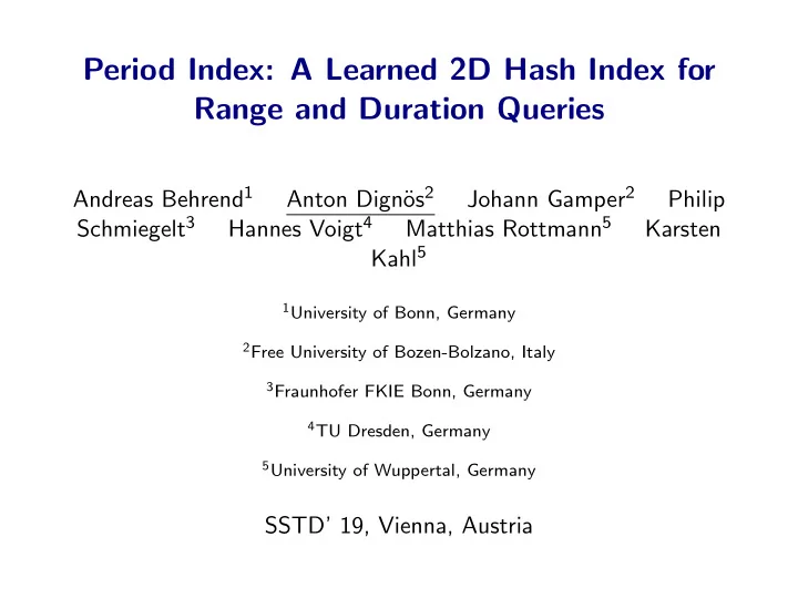 period index a learned 2d hash index for range and