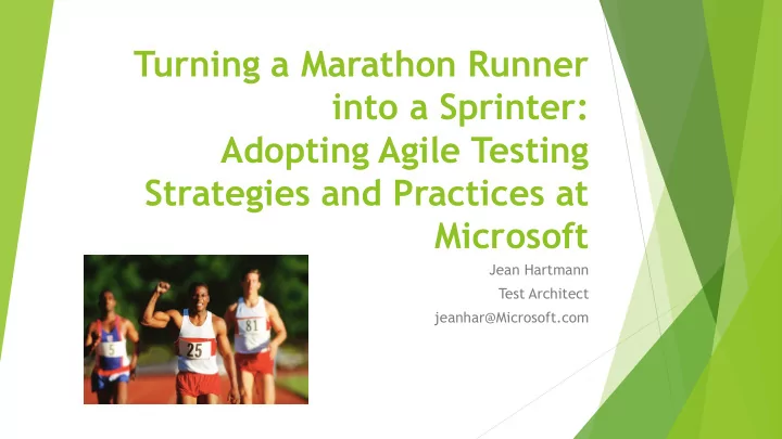turning a marathon runner
