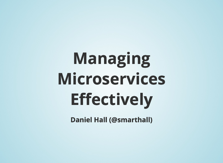 managing managing microservices microservices e ff