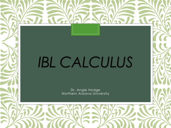ibl calculus